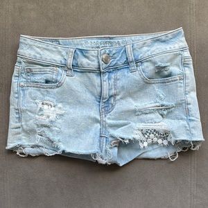AEO Jean Shorts Super Stretch with Lace by Pockets